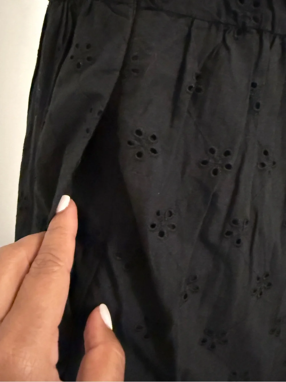 J. Crew Black Eyelet Tiered Midi Dress with Ruffle Sleeves Size 0